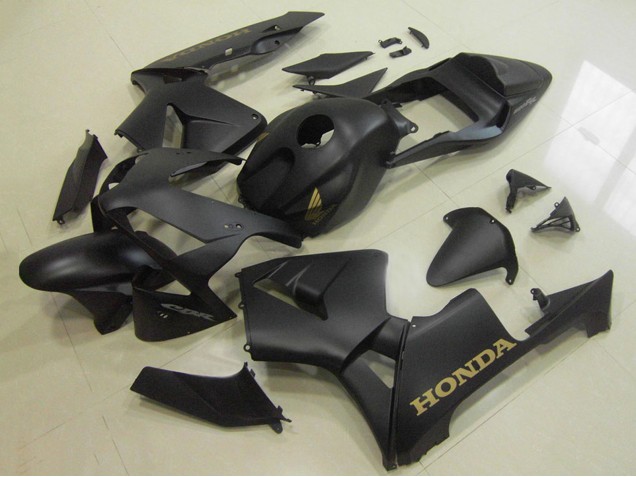 2003-2004 Honda CBR600RR Motorcycle Fairings - Matte Black Gold Decal UK