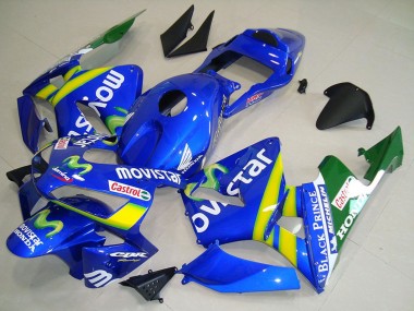 Best 2003-2004 Honda CBR600RR Motorcycle Fairing - Blue Yellow Green MoviStar UK