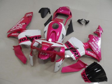 Best 2003-2004 Honda CBR600RR Motorcycle Fairings - White Pink Black Repsol UK