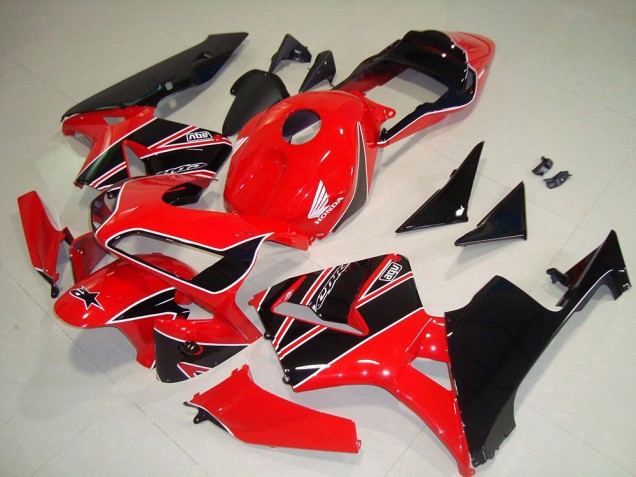 2003-2004 Honda CBR600RR Motorbike Fairings - Red Glossy Black UK