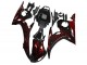 2003-2004 Yamaha YZF R6 Motorcycle Fairing - Glossy Black Red Flame UK