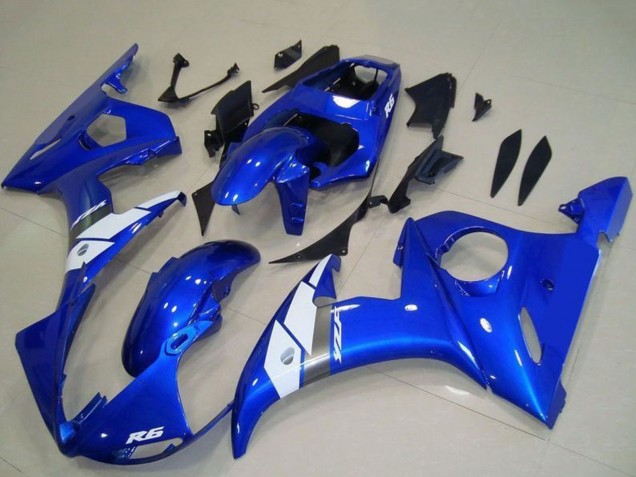 2003-2004 Yamaha YZF R6 Motorcycle Fairing - Blue White OEM Style UK