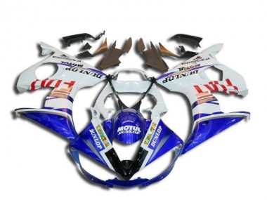Best 2003-2004 Yamaha YZF R6 Motorcycle Fairings - White Blue Red Fiat Motul Dunlop Michelin UK