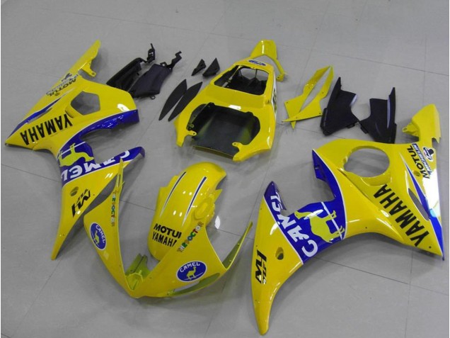 2003-2004 Yamaha YZF R6 Motorcycle Fairings - Yellow Blue Camel UK