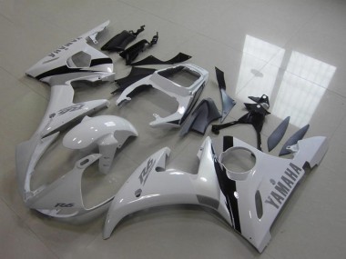 Best 2003-2004 Yamaha YZF R6 Motorcycle Fairing Kits - White Glossy Black UK