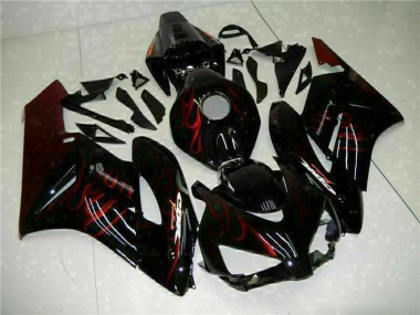 Best 2004-2005 Honda CBR1000RR Motorcycle Fairings - Glossy Black Red Flame UK