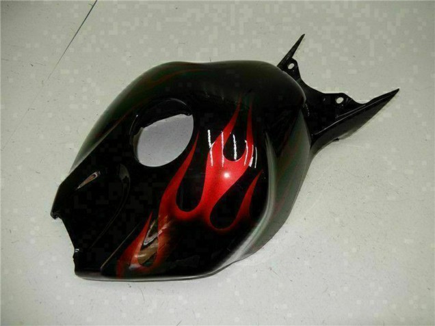 2004-2005 Honda CBR1000RR Motorcycle Fairings - Glossy Black Red Flame UK