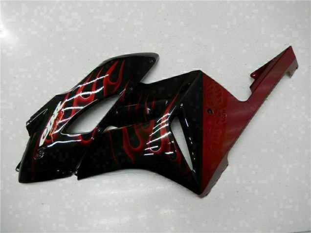 2004-2005 Honda CBR1000RR Motorcycle Fairings - Glossy Black Red Flame UK