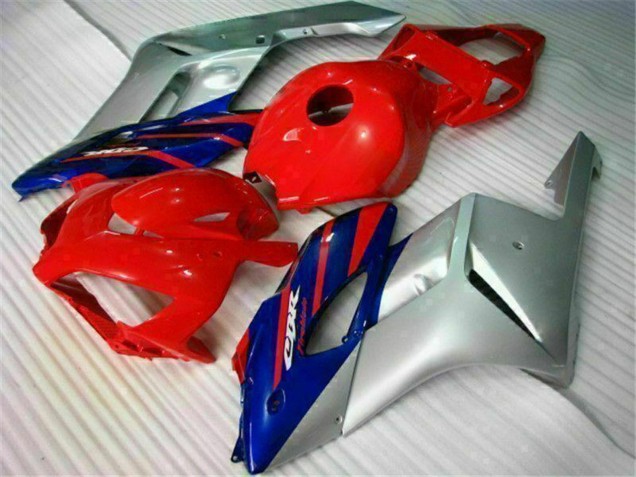 2004-2005 Honda CBR1000RR Motorcycle Fairings - Silver Red Blue Black Stripe UK