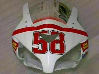 Best 2004-2005 Honda CBR1000RR Motorcycle Fairings - White Red Yellow San Carlo 58 UK