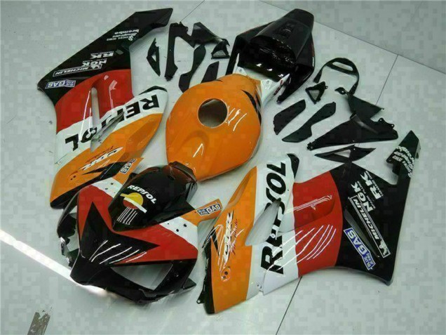 2004-2005 Honda CBR1000RR Motorcycle Fairings - Orange White Red Black Repsol UK