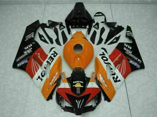2004-2005 Honda CBR1000RR Motorcycle Fairings - Orange White Red Black Repsol UK