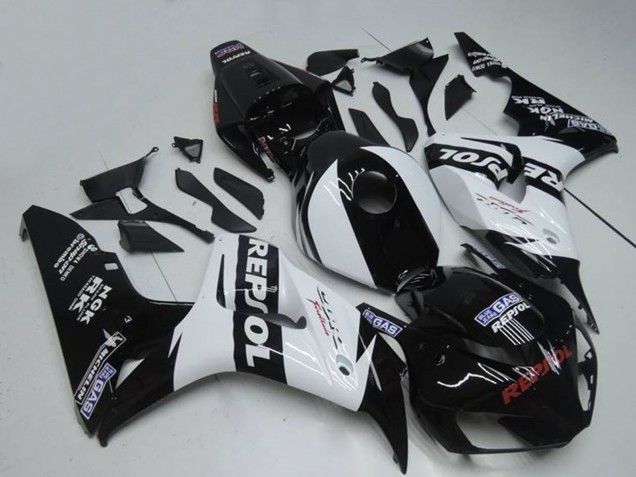 2004-2005 Honda CBR1000RR Motorcycle Fairings - White Glossy Black Repsol UK