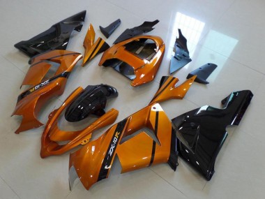 Best 2004-2005 Kawasaki ZX10R Motorcycle Fairings - Gold Black UK