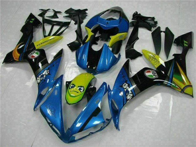 2004-2006 Yamaha YZF R1 Motorcycle Fairings - Blue Yellow Shark UK