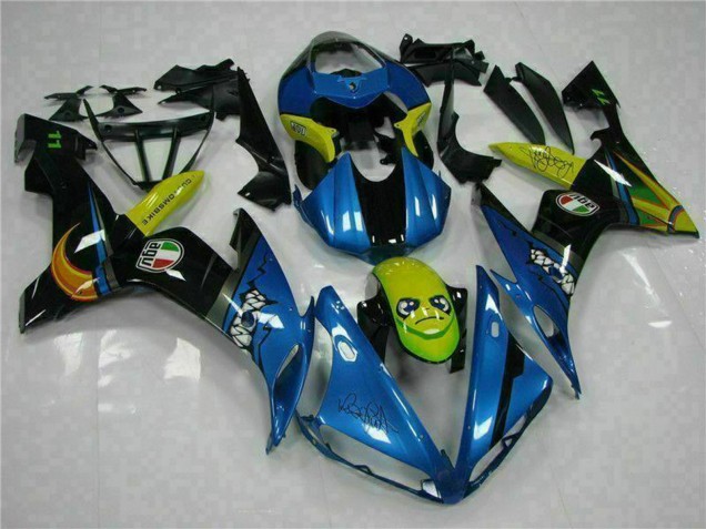 2004-2006 Yamaha YZF R1 Motorcycle Fairings - Blue Yellow Shark UK