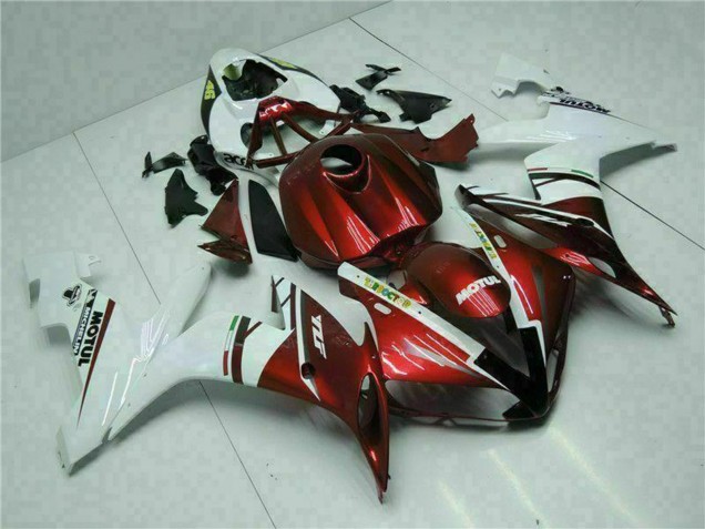 2004-2006 Yamaha YZF R1 Motorcycle Fairings - White Red Yellow Motul 46 UK