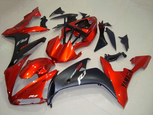 2004-2006 Yamaha YZF R1 Motorcycle Fairings - Red Matte Black UK