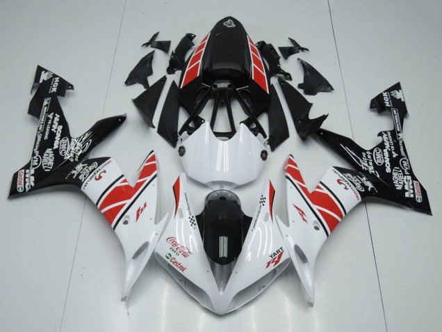 2004-2006 Yamaha YZF R1 Motorcycle Fairings - White Red Black Castrol UK