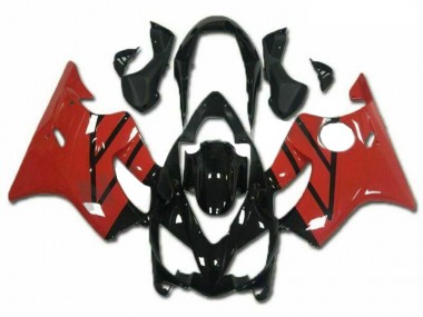 Best 2004-2007 Honda CBR600 F4i Motorcycle Fairings Kits - Red Glossy Black UK