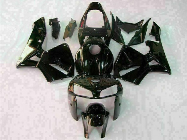 2005-2006 Honda CBR600RR Motorcycle Fairings - Glossy Black White UK