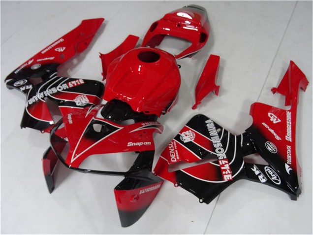 2005-2006 Honda CBR600RR Motorcycle Fairings Kit - Red Black UK