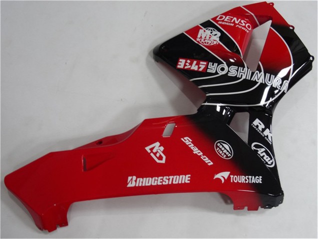 2005-2006 Honda CBR600RR Motorcycle Fairings Kit - Red Black UK