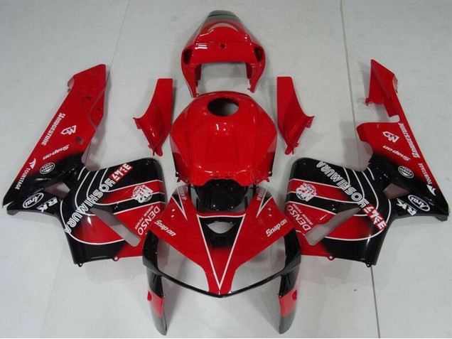 2005-2006 Honda CBR600RR Motorcycle Fairings Kit - Red Black UK