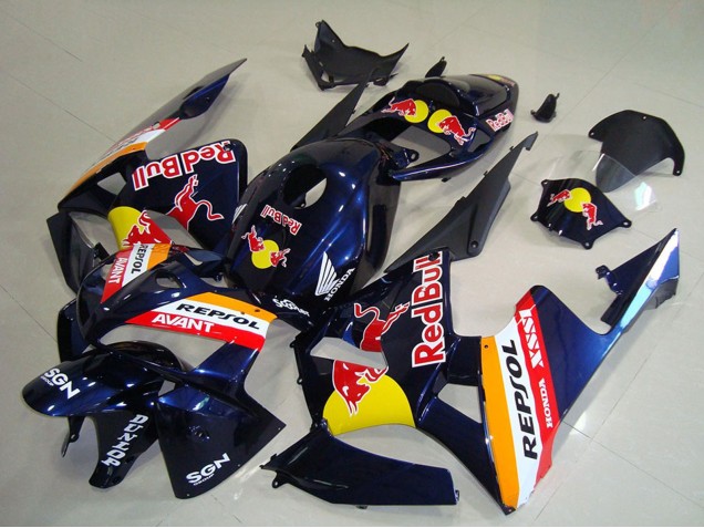2005-2006 Honda CBR600RR Motorcycle Fairings - Dark Blue Orange Red Bull Repsol UK