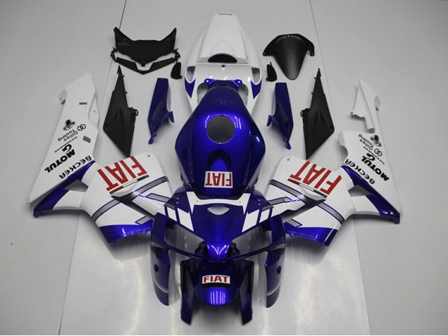 2005-2006 Honda CBR600RR Motorcycle Fairings - White Blue Red Fiat UK