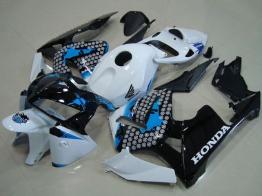 Best 2005-2006 Honda CBR600RR Motorcycle Fairings - White Blue Black UK