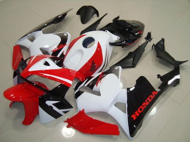 Best 2005-2006 Honda CBR600RR Motorcycle Fairing - White Red Black UK