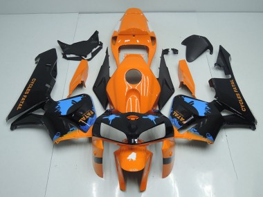 Best 2005-2006 Honda CBR600RR Motorcycle Fairings - Orange Blue Black UK