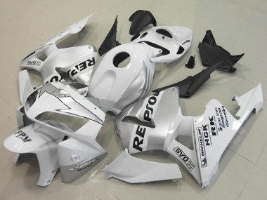 Best 2005-2006 Honda CBR600RR Motorcycle Fairings - White Silver Black Repsol UK