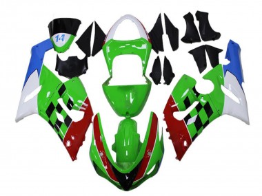 Best 2005-2006 Kawasaki ZX6R Motorcycle Fairings - White Green Blue Red Black UK