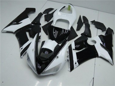 Best 2005-2006 Kawasaki ZX6R Motorcycle Fairings - White Glossy Black UK