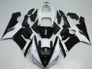 Best 2005-2006 Kawasaki ZX6R Motorcycle Fairings - White Glossy Black UK