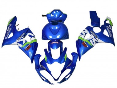 Best 2005-2006 Suzuki GSXR 1000 Motorcycle Fairings - Blue Green White Motul UK