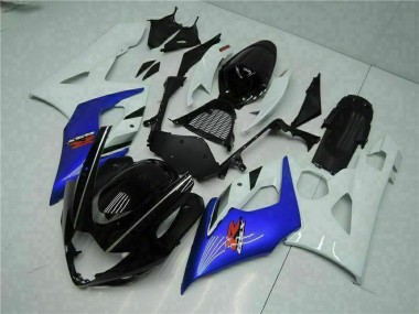 Best 2005-2006 Suzuki GSXR 1000 Motorcycle Fairing - White Blue Glossy Black UK