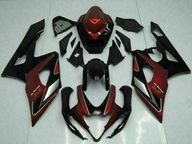 Best 2005-2006 Suzuki GSXR 1000 Motorcycle Fairings - Red Silver Glossy Black UK
