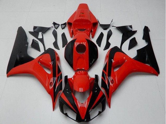 2006-2007 Honda CBR1000RR Motorcycle Fairings Kits - Red Glossy Black UK