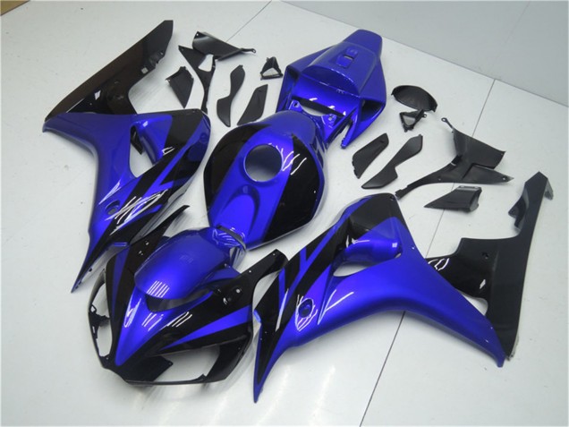 2006-2007 Honda CBR1000RR Motorcycle Fairing Kits - Blue Glossy Black UK
