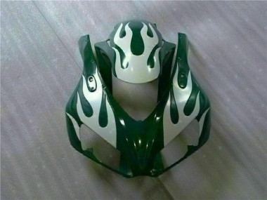 Best 2006-2007 Honda CBR1000RR Motorcycle Fairings - White Green Flame UK