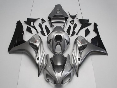 Best 2006-2007 Honda CBR1000RR Motorcycle Fairing Kits - Silver Glossy Black UK