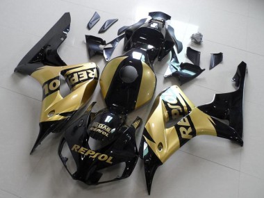 Best 2006-2007 Honda CBR1000RR Motorcycle Fairings - Glossy Black Gold Repsol UK