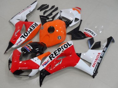 Best 2006-2007 Honda CBR1000RR Motorcycle Fairing - Orange White Red Glossy Black Repsol HRC UK