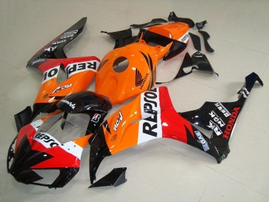 Best 2006-2007 Honda CBR1000RR Motorcycle Fairings - Orange White Red Glossy Black New Repsol UK