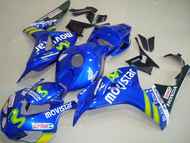 2006-2007 Honda CBR1000RR Motorcycle Fairings - Blue Green MoviStar Castrol UK