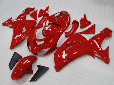 Best 2006-2007 Kawasaki ZX10R Motorcycle Fairings - Red White UK