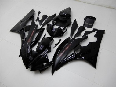 Best 2006-2007 Yamaha YZF R6 Motorcycle Fairing Kits - Glossy Black Matte Black UK